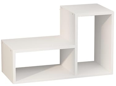 KAXLDHH Schreibtischregal Aus Holz, Schreibtisch Aufsatzregal, Schreibtisch-Ausstellungsregal, Leichtes Schreibtisch-Bücherregal, Arbeitsplatten-Organizer Fürs Büro, Wohnheim, Zuhause(Wit)