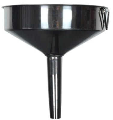 CTCOIJRN Embudo Grande de Acero Inoxidable, Embudo de Metal líquido for Aceite de Cocina con Filtro Desmontable, Embudo de Boca Ancha for enlatar Herramientas de Cocina(30cm)