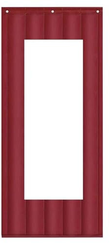 RTTZBOZ Isolierter Türvorhang mit Transparenten Kunststofffenstern, Isolierter Türvorhang für Wintertüren, Hält Hitze Draußen und Wind Ab, Temporäre Tür(Brown,100 * 220cm/39 * 87in)