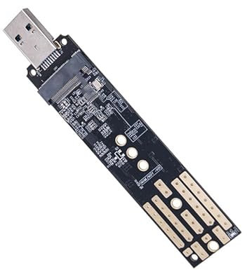 Adaptador de carcasa de disco duro USB 3.1 tipo A de aluminio NVME SATAs con moldura UASP para 2242/2260/2280
