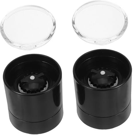 TIDTALEO 2pcs Stainless Steel Grinder Top Lid for Salt and Pepper Mills Kitchen Spice Jars Caps for Salt Pepper Grinder Use