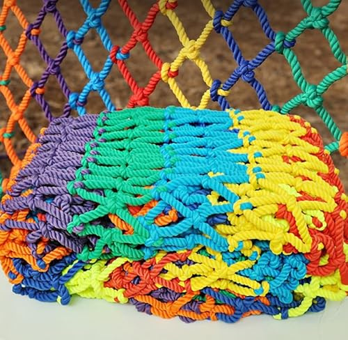Kletternetz für Kinder im Freien, Buntes Seilnetz, Sicherheitsnetz, Schutznetz, Balkon Netz, Treppenschutznetz, Kinderschutznetz für drinnen und draußen