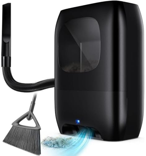 Aspiradora automática sin contacto, potente succión de 1500 W para pelo y pelo de mascotas, diseño de recipiente sin bolsa para limpieza de salón y hogar