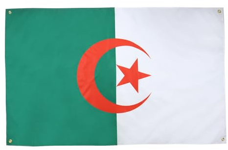 AZ FLAG Drapeau Algérie 150x90 cm Algérien Polyester Léger 4 Œillets