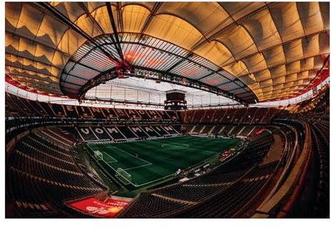 Eintracht Frankfurt Fanartikel - Stadion: Sonnenuntergang - Wandbild DIN A1 (59,4cm x 84cm) Poster I Exklusive Motive