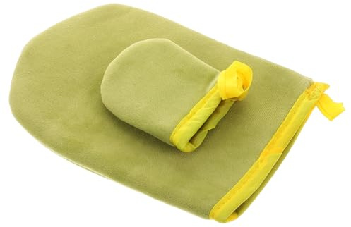 WOONEKY 1 Set Guanto Autoabbronzante Lavabile con Applicatore per Schiena per Applicazione Uniforme Abbronzante e Protezione Solare Guanto e Confortevole