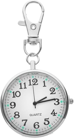 LRXIYODE Orologio da Taschino Piccolo per Infermiere in Acciaio Inossidabile Vetro, Portatile e Fissabile sui Vestiti da Lavoro, per Uso Quotidiano