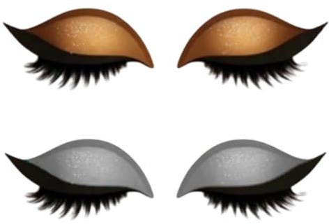 ZORVYN 2 Lazy Girl Lidschatten-, Wimpern- und Eyeliner-Patches Wiederverwendbar, mit Wimpern Geeignet für Hochzeiten, Partys und den Alltag Kein Klebstoff erforderlich (silber, gold)