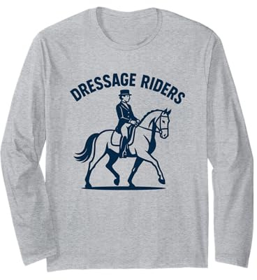 Horseback Dressage Rider Silhouette for Riders Long Sleeve T-Shirt