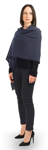 DALLE PIANE CASHMERE Stola Donna 100% Cashmere - Blu