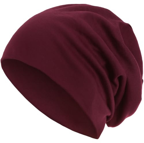 style3 Warme Herbst Winter Slouch Beanie XXL aus atmungsaktivem, feinem und leichten Jersey Unisex Mütze Wintermütze Einheitsgröße
