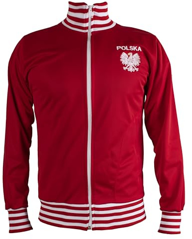 JL Sport Pologne/Polska Veste Retro Football Survêtement Veste Zippée Hommes - M