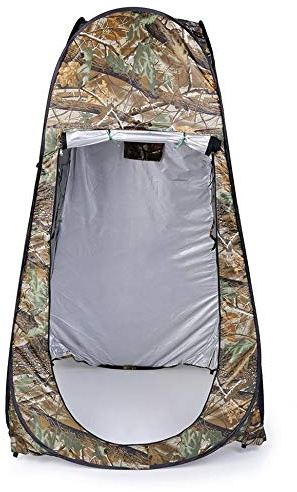 Outdoor Umzug Dusche WC Zelt Privatsphäre Umziehen Bad Shelter Anlage Zimmer Wasserdicht Pop Up 180T Zelt mit Tasche Camouflage – Ahornblätter Camouflage