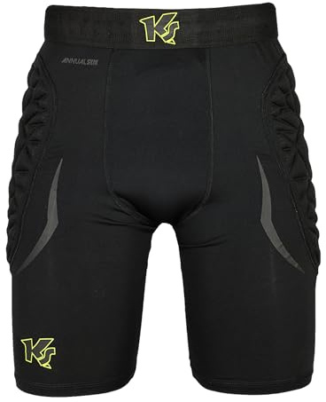 KEEPERsport - Pantaloncini da portiere imbottiti – Pantaloni protettivi corti per portiere – Taglia 128-XXL – Nero