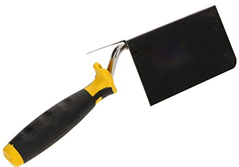 KOTARBAU Cazzuola angolare interna in acciaio inox, 120 mm x 65 mm, con manico in plastica, per la lavorazione di angoli interni nelle pareti