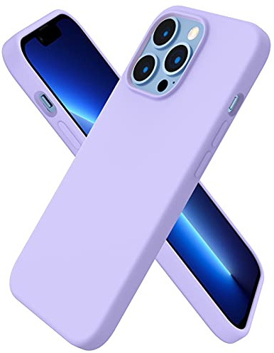 ORNARTO für iPhone 13 Pro Hülle aus Silikon 6,1 Zoll - Licht Lila | Premium Flüssigsilikon, dünne Handyhülle, weich und griffig, tolle Haptik, stoß- und kratzfest, große Farbauswahl
