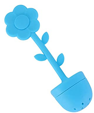 Tea Infuser Flower Silicon Tea Infuser Strainer for Loose Leaf Grain Tea Cups, Mugs, and Pots(1PCS Blue)