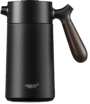 MERAXI Prensa de café y Tetera Olla de Prensa Francesa Cafetera Hecha a Mano Termo Acero Inoxidable Prensa de Gran Capacidad Portable Home Italian (Color : Black, Size : 950ML)