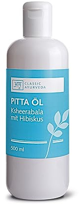 Classic Ayurveda Pitta Öl | Traditionelles Ayurvedisches Massageöl mit Kräutern | Ksheerabala mit Hibuskus | Für Massage und Wellness | 500 ml