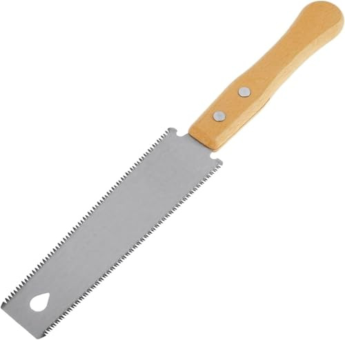 Japanese Handsaw,Pull Saw With Double Edges of 12/17 TPI,SK5 Flexible Blade Flush Cut Saw for Wood Cutting,Ideal Gift for Woodworking DIY Lovers (6 Inch)