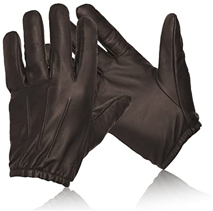 COLOURLINX Gants en Kevlar Avec Doublure en Cuir Souple - Anti-Coupure, Résistants à la Chaleur et au Feu - Gants de Sécurité SIA, Marron Foncé, L