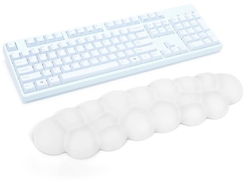 ELZO Cloud Handgelenkauflage für Tastatur, Handballenauflage mit Memory-Schaum ergonomisch Wrist Rest zur Entlastung des Handgelenks, rutschfeste und Anti-Sehnenscheidenprobleme, 15,2 x 3,7 x 0,9 Zoll