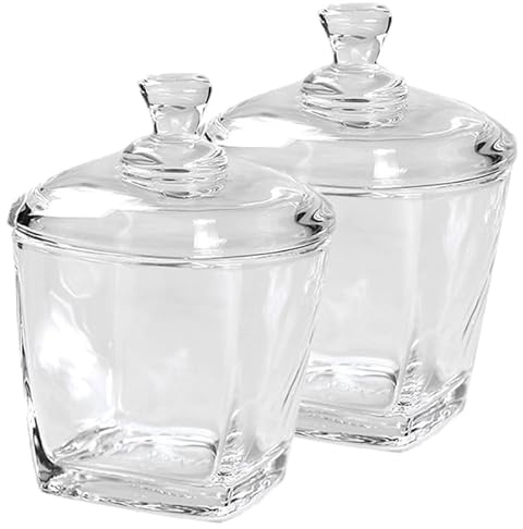 IMIKEYA 2St Bonbonglas aus Glas Küchenzucker bedeckte Süßigkeiten Süßigkeitenglas Glasgefäß mit Deckel Getreide leere Glasflaschen mit Verschluss Marmeladenglas Lagerung Bonbonteller Rolle