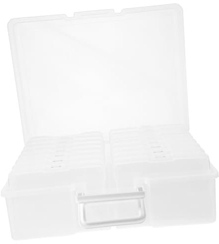 Garneck 1 Set-Box transparenter Foto-Organizer Bild-Organizer-Etui Vorratsbehälter Grußkarten-Organizer Kartenbehälter Foto Organisatoren Korn Postkarte Klipp Sammelbox 4x