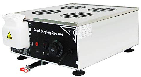 Electric Food Steamer, Mini Steam snack dimsum, Showcase Movable Chinese Style Breakfast Display Machine Bamboo Basket, One or Four Outlet (Four Hole)
