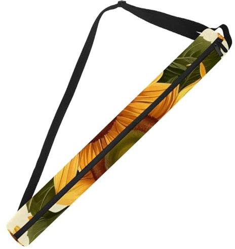 Bierhülse 7 Dosen Isolierte Kühlhülle, speichert Getränke in Ihrer Golftasche, hält Dosenwasser kalt auf dem Golfplatz, Vintage gelbe Sonnenblumen-Druck