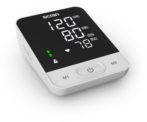 Scian Blood Pressure Monitors Large Cuff Blood Pressure Machine for Home Use, Automatic Blood Pressure Cuff with Voice Broadcasting, Large LED Backlit Display, 2 User 200 Memory, Type-C Cable