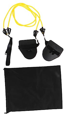 WHAMVOX Schwimmwiderstandsband Armkrafttrainingsgürtel Ausziehbar Strapazierfähiges Material mit Halteschlaufe für Schwimmtraining Erwachsene Kinder Schwimmausrüstung Outdoor