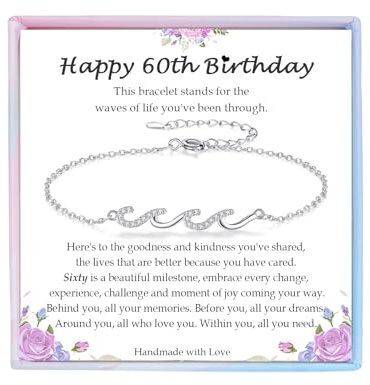 YBISNAIRE Regalo para mejor amiga, mejor amiga, hermana del alma, pulsera de ondas plateadas, regalo para mujer, idea de regalo de amistad, las olas de la vida que hemos pasado juntos, regalo para