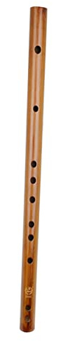 Abaodam Vertikale Holzflöte mit Spiegelpolitur Kleine Traditionelle Flöte in Tonart F Inkl Praktischem Aufbewahrungsbeutel für Musiker und Einsteiger