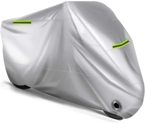 Fundas Motos para Yamaha YZF-R6 YZF-R6 YZF R6 1999 2000 2001 2002 2003 2004, Cubre Moto Impermeable Protector Viento Antipolvo UV Exterior Protector Accesorios,Silver
