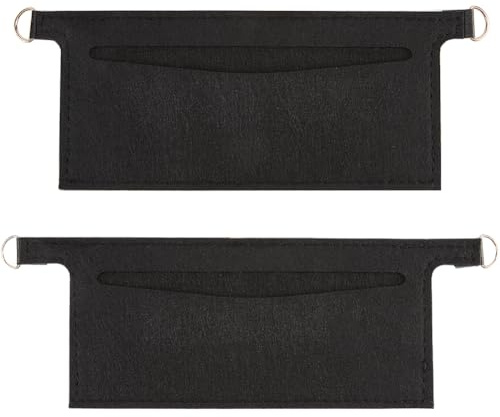 CREATCABIN 2 minibolso Organizador de Fieltro para Bolso de Mano, Forro Suave Negro para Bolso de Mano, Bolsillo Divisor Interior, Kit de Conversión con Anillas En D para Bolso Cruzado, Bolso Sarah, A