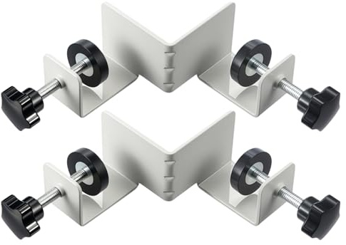 Right Angle Clamp -Corner Clamps for Woodworking | 90 Degree Clamps | T-Shaped Clamping Tool Wood Positioning Squares | Metal Angle Clamp for Woodwork & Cabinets