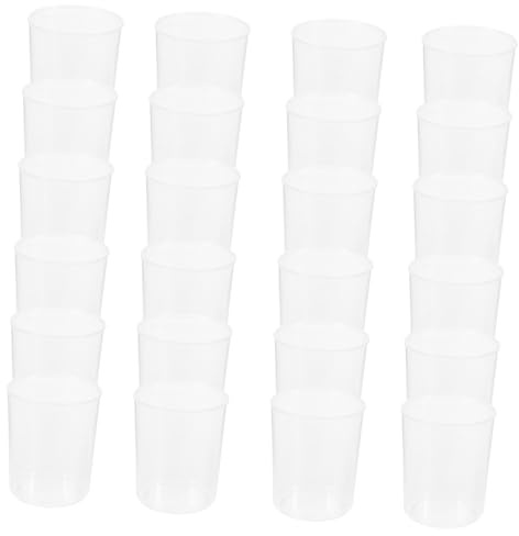 TOPBATHY 30pcs Plastic Measuring Beakers 100ml Lab Beakers with Appearance and Heat Resistance for Scientific Experiment and Chemistry Use