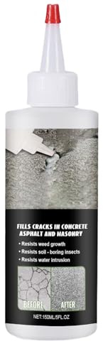 Sellador blacktop - compuesto de reparación de grietas de asfalto de 150 ml, relleno de pavimentación flexible | Producto de reparación de grietas impermeable, parche de superficie exterior pesada