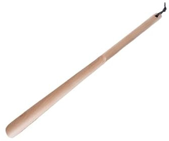 Calzador de madera con mango largo para personas mayores, mango de zapato de madera maciza, herramienta cómoda para el hogar, fácil acceso a los zapatos, ideal para personas mayores y asistencia para