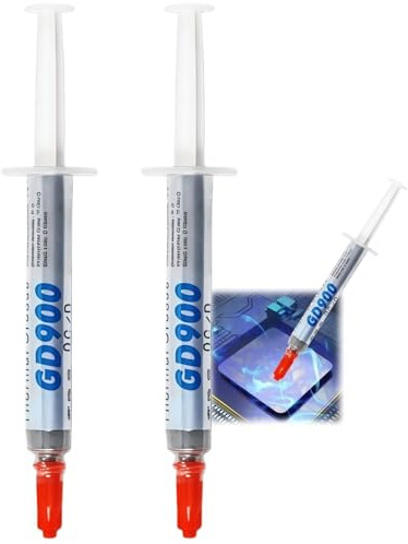 2PCS Thermal Paste, CPU Thermal Paste, High-Performance PC Ther-mal Past-er, High Conductivity Liquid Metal Ther-mal Past-er, Efficient Heatsink Ther/mal Compound Grease for CPU, IC & All Coolers (3G)