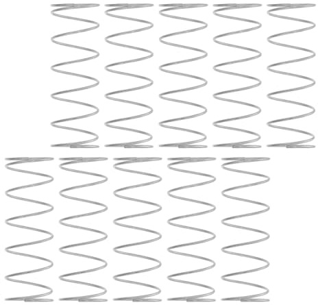 Veemoon Ressorts de Bouton-poussoir pour Chasse D’eau en Acier Inoxydable, Ressorts de Compression Spiralés 0,8x14x40x7 Mm, Lot de 10 Pièces de Rechange, Compatibles Réservoirs