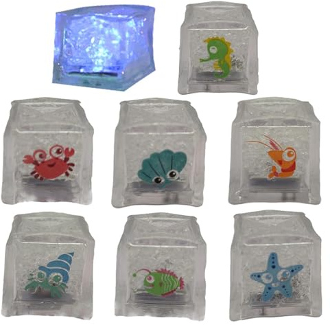 Cube lumineux pour baignoire - Cubes de bain lumineux activés par l'eau