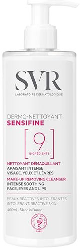SVR SENSIFINE Soothing Ultra-Gentle Face, Eyes & Lips Cleansing Milk/Makeup Remover for Sensitive, Reactive Skin, 9-Ingredient Minimalist Formula, 400ml