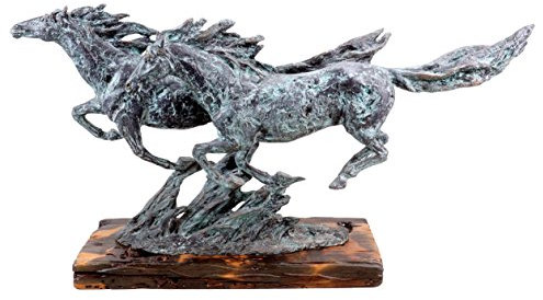 Moderne Kunst - Wild Horses - Galoppierende Pferde - signiert Milo - limitiert - Pferde Skulptur - Tierfiguren online kaufen - Modern Art Bronzefigur