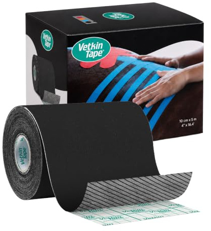 VetkinTape® Veterinary Kinesiology Tape | Kinesiology Tape for Horses & Dogs | Equine & Canine Kinesiotape | Latex Free and Quality Mark Certified K-Tape | 4 inch | Pack of 1 Roll