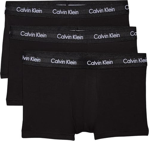 Calvin Klein herr Boxershorts 3P LOW RISE TRUNK (3-pack), Svart (svart W svart Wb Xwb), M