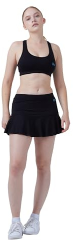 Sportkind Mädchen & Damen glockiger Tennis, Hockey, Sport Skort, Rock mit Innenhose, atmungsaktiv, UV-Schutz