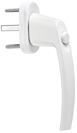 SOTECH Maniglia per Finestra con Pulsante e Bloccaggio 45° 28 x 151 x 62 mm bianco Alluminio Maniglia per Porta Maniglia per