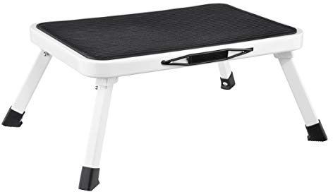 Spetebo Klappbarer Tritthocker aus Metall - Hocker bis 150 KG belastbar